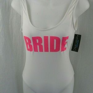 NWT California Waves Bride Bathing Suit One-Piece
